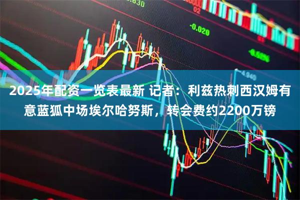 2025年配资一览表最新 记者：利兹热刺西汉姆有意蓝狐中场埃尔哈努斯，转会费约2200万镑